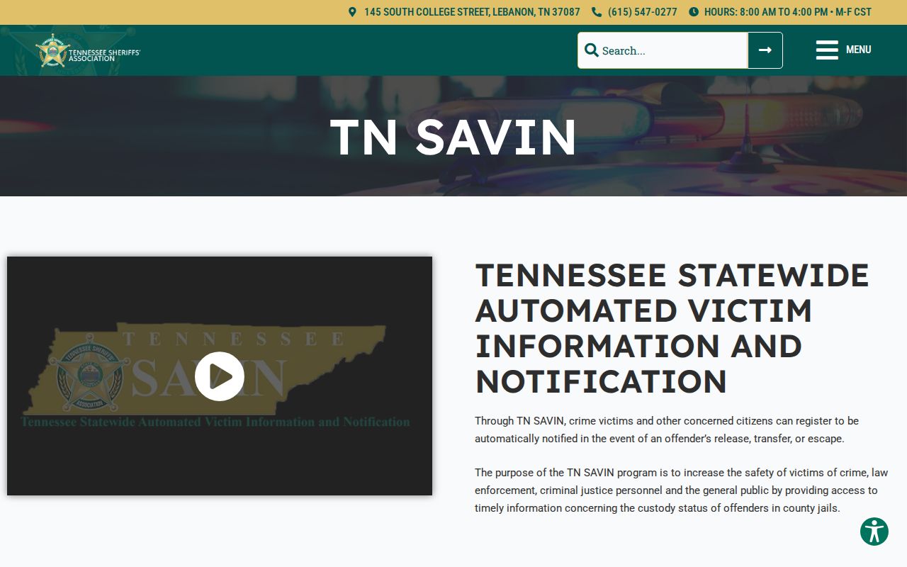 Henry County VINELink release notification starting point