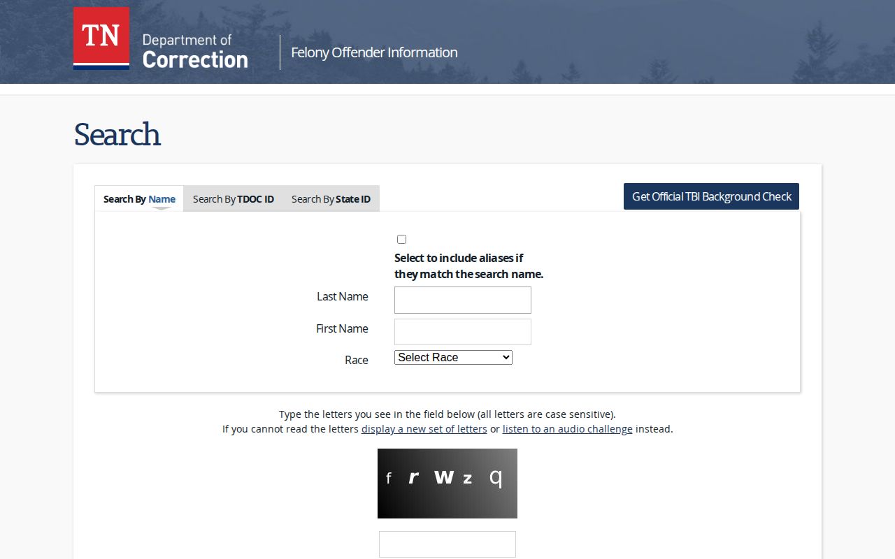 Henry County released inmate TDOC FOIL search controls